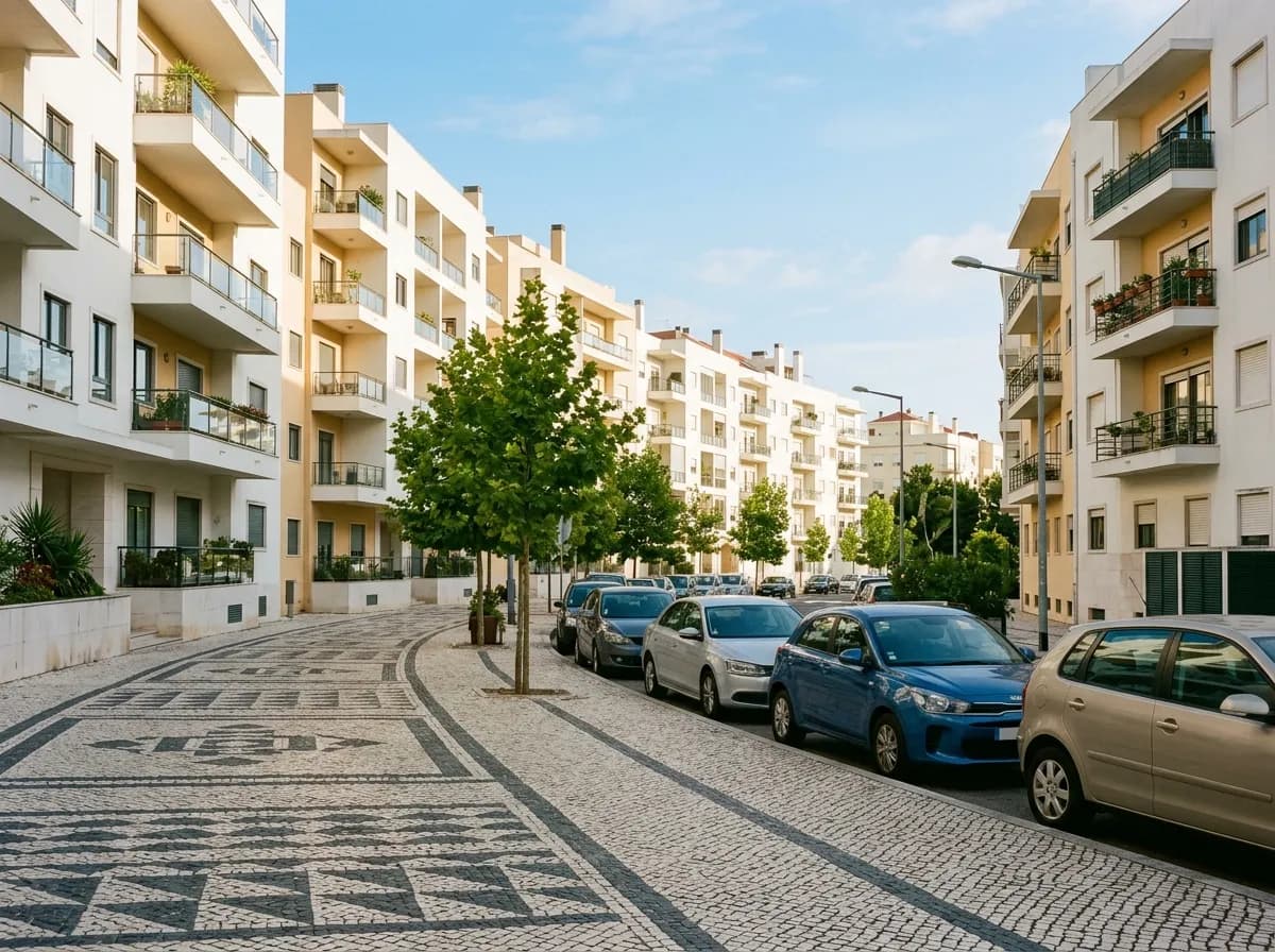 Rua residencial na Quinta do Infantado, Loures